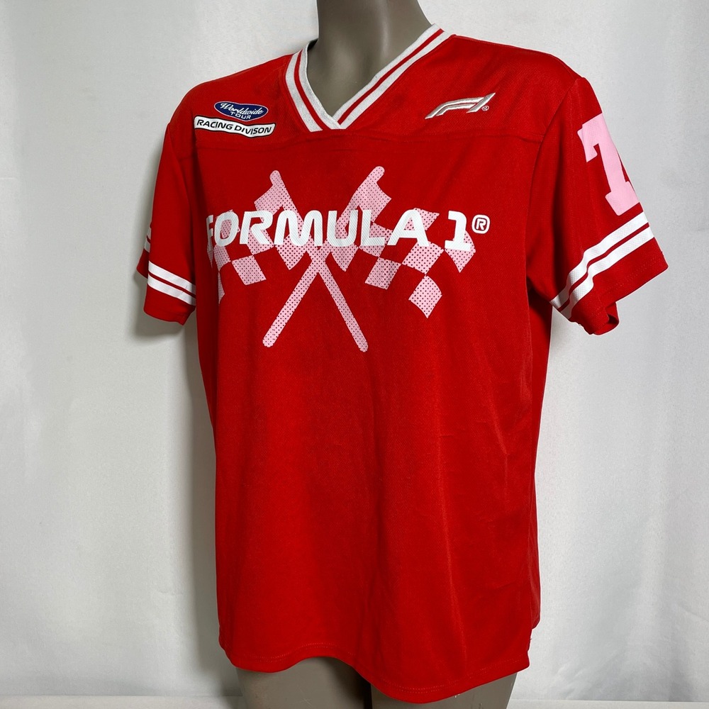 Formula 1 F1 Racing Division Hybrid Apparel Red Pit Crew Jersey Women's MEDIUM - Picture 6 of 12